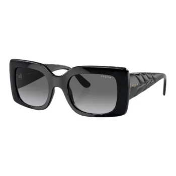 VOGUE Injection Molding Rectangular Sunglasses Unisex Black