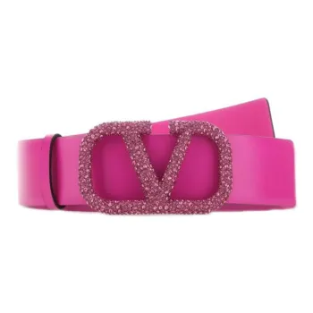 Valentino Smooth Buckle Letter Combination Buckle Women's Width: 4cm