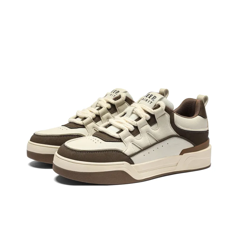 JEEP SPIRIT Coverage Anti Slip And Wear Resistant Low Top Skateboard Shoes Men's Cuban Brown-4