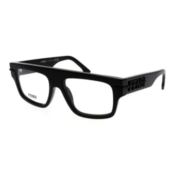 FENDI Plastic Rectangular Eyeglass Frames Women's Black