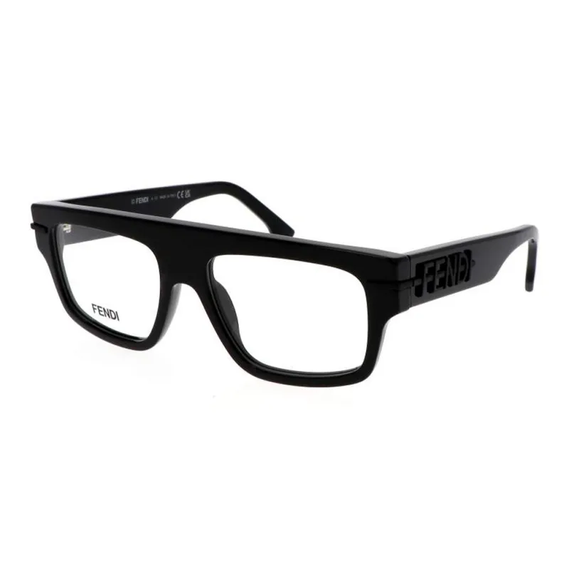 FENDI Plastic Rectangular Eyeglass Frames Women's Black-0