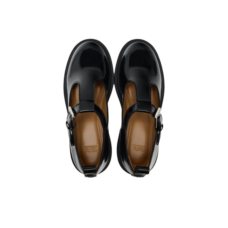 ZARA Mary Jane Shoes Women's Black-3