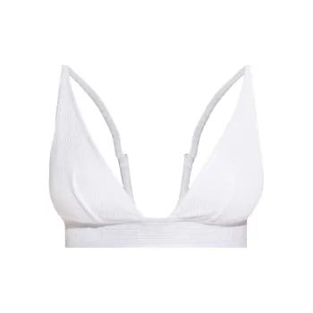 MOSCHINO Logo Underband Triangle Cup Ribbed Bra