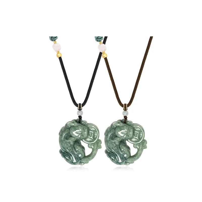 Far Mountain Joe Bean Type Jadeite Pendants Unisex-5