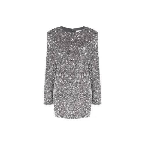 Elisabetta Franchi Sequin-Embroidered Chenille Boxy Mini-Dress