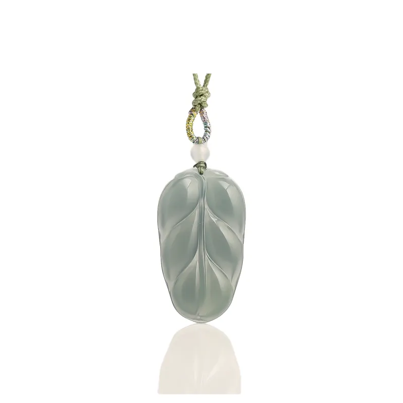 Artisan Lock Heart Jade Glutinous Jade Jadeite Necklaces Women's-0