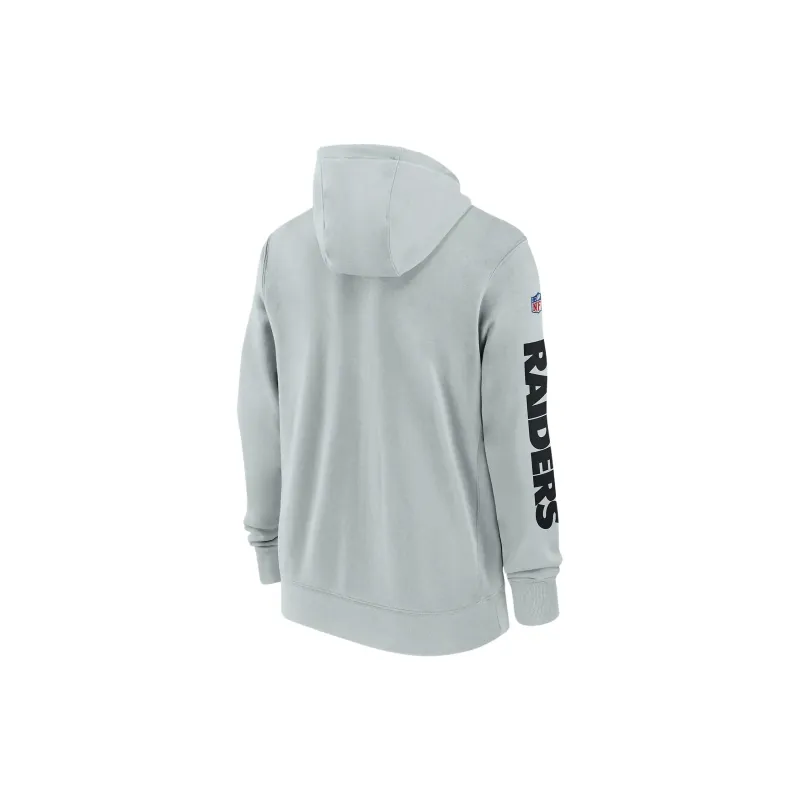 Nike Las Vegas Raiders Sideline Team Issue Club Men's Nike Full Zip Hoodie-1
