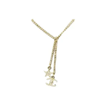 CHANEL Metal Necklaces Women's Gold