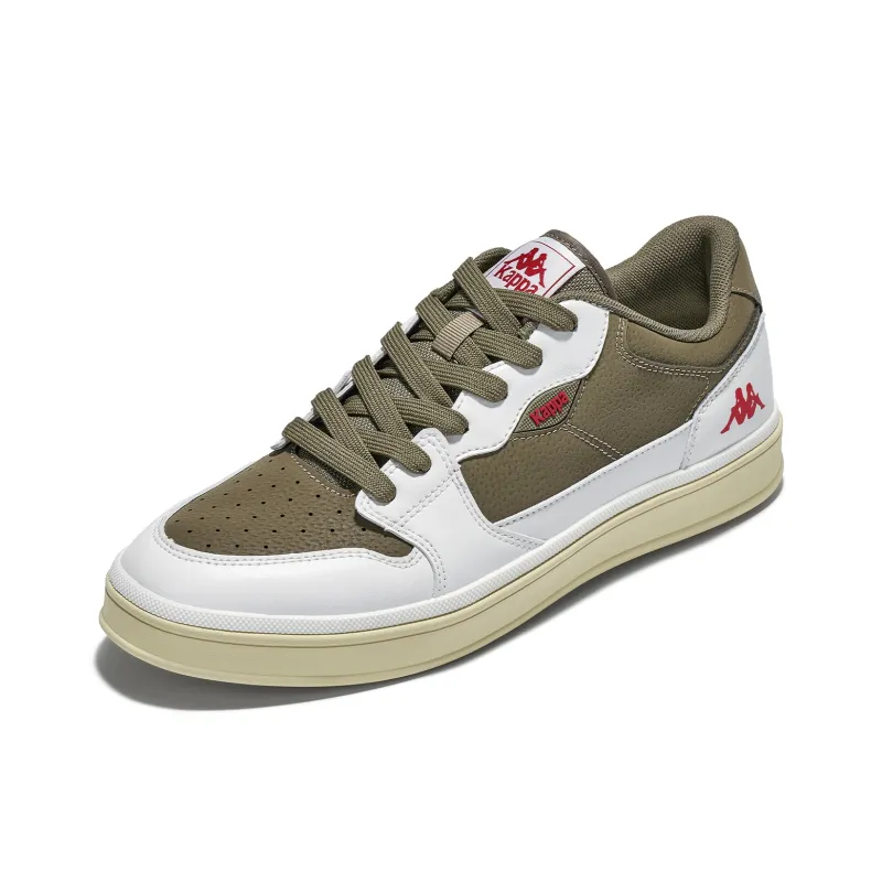Kappa Non slip Lightweight Low Top Skateboard Shoes Unisex White Green-2