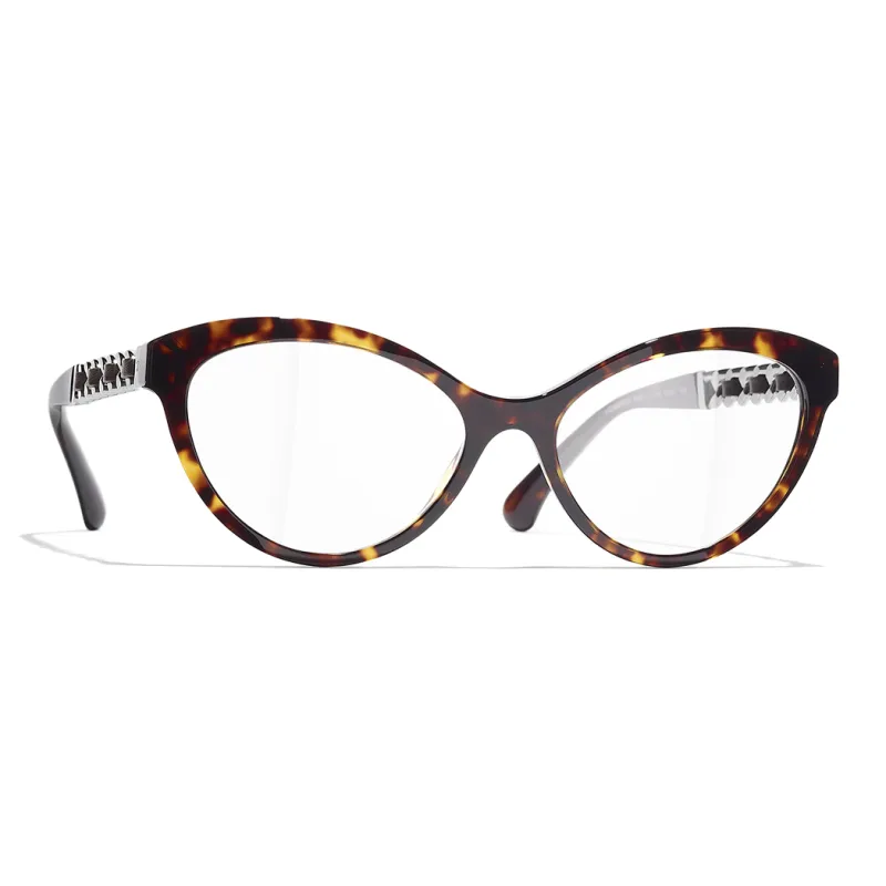 CHANEL Eyeglass Frames Women's Brown-2