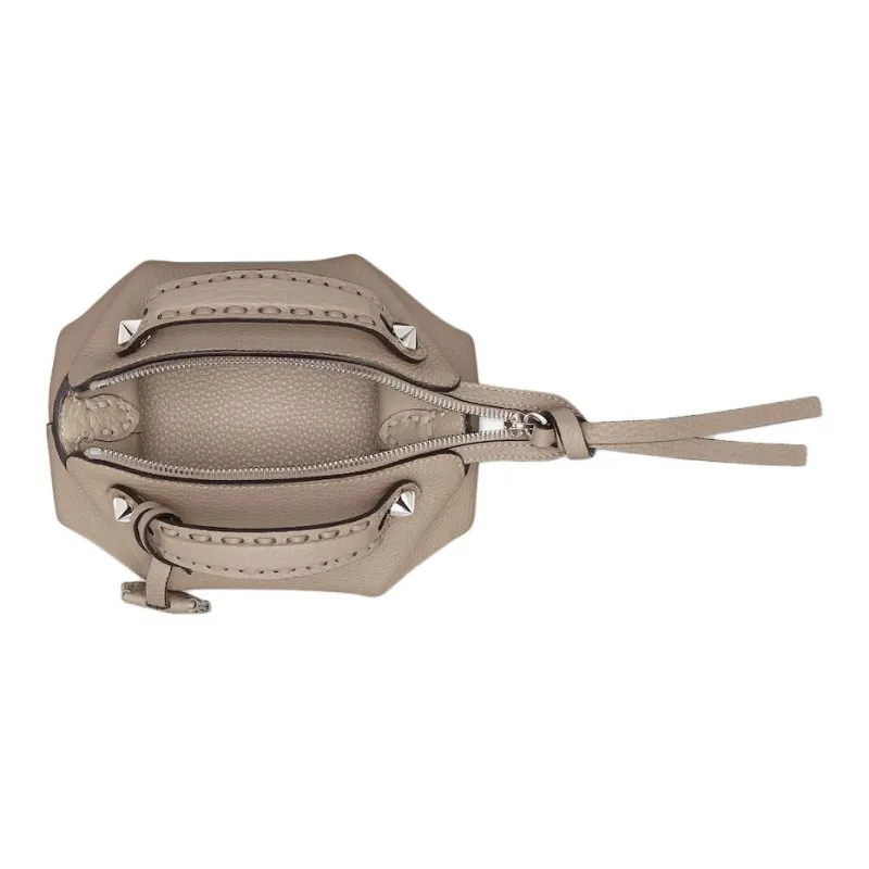 FENDI Calfskin Shoulder Bag, Crossbody Bag, Handbag Mini Women's Gray-5