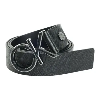 CK/Calvin Klein Casual Business Letter Embossed Pin Buckle Leather Belts Men's
