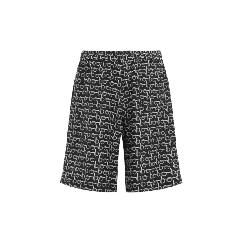 Burberry Monogram Print Knee Length Shorts-1