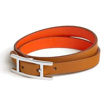 HERMES Leather Blend Bracelets Women's Brown