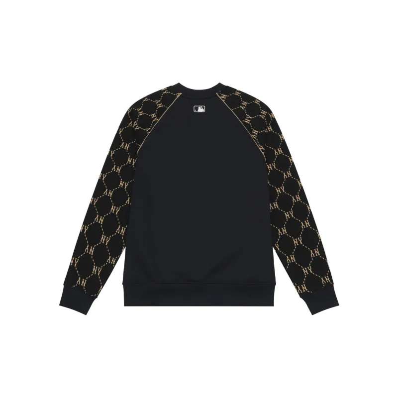 MLB MONOGRAM Collection New York Yankees 24FW Crewneck Sweatshirt Unisex Black-1