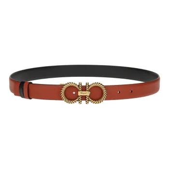Ferragamo Gancini Leather Belts Women's Red