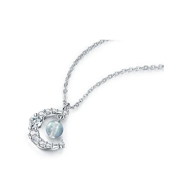 KADER S925 Silver Necklaces Women's Multiple Colors-1