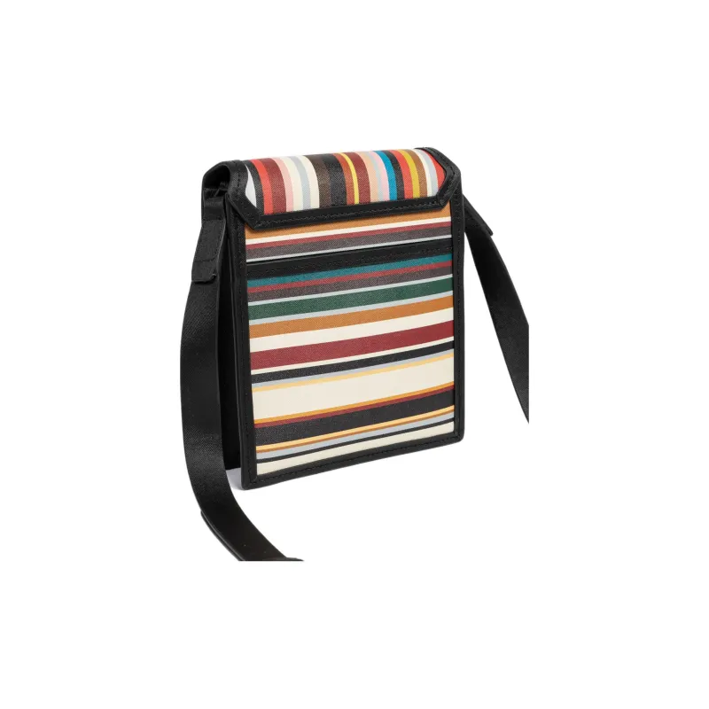 Paul Smith Paul Smith Classic Striped Series Leather Crossbody Bag Unisex Multicolor-3