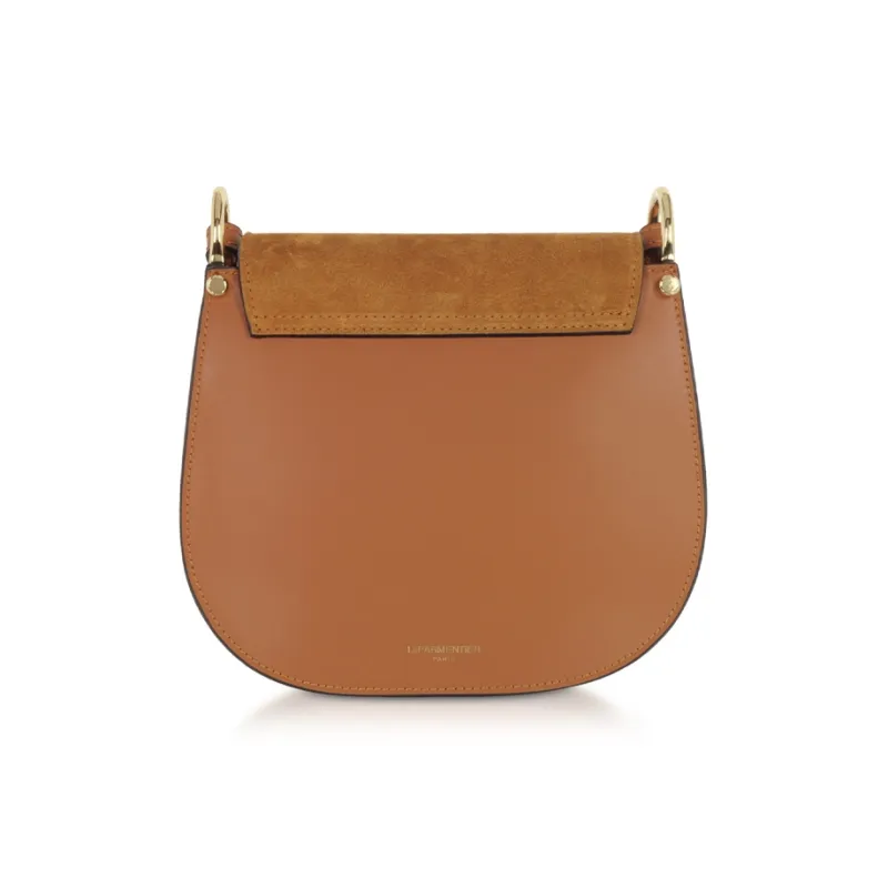 Le Parmentier Suede Patchwork Calfskin Crossbody Bag Shoulder Bag Women's Camel-2