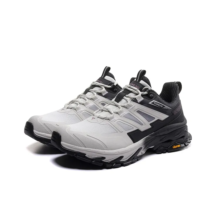 TOREAD Anti-Slip Wear-Resistant Low-Top Trekking Shoes Women's Gray Black-2