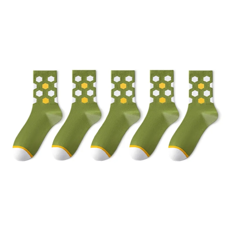 SALOATO Mid Calf Socks Men's 5 Pack-13