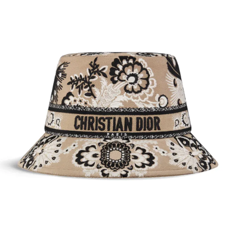 DIOR Cotton Polypropylene Bucket Hats Women's Brown-0