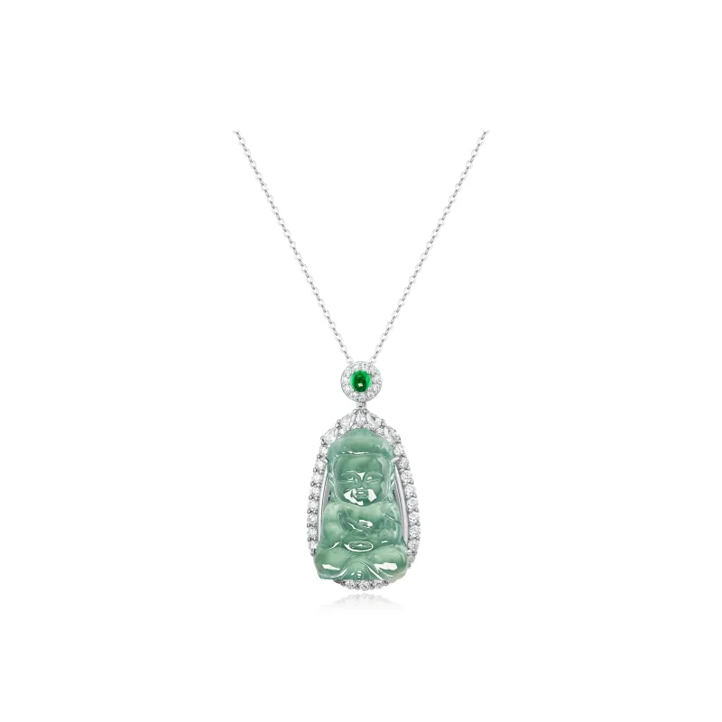 North Cain Ice Type Jadeite Pendants Unisex-0