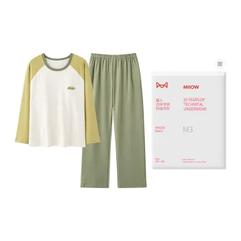 MIIOW Pajama Set Women's White Green