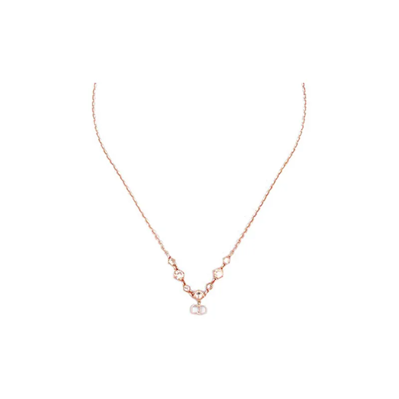 DIOR Metal, Crystal Necklaces Women's Rose Gold-0