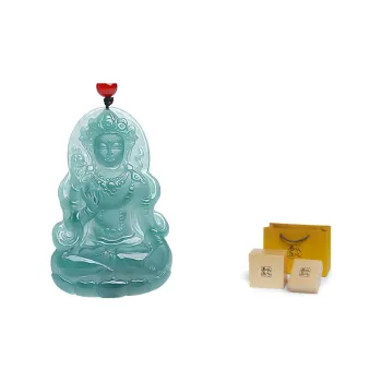 With The Heart Of The Jade Ice Glutinous Jadeite Necklaces Men's