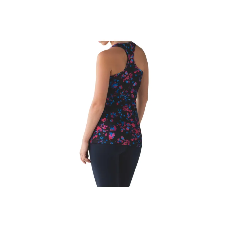 Lululemon Cool Racerback Sport Vests Women's Black Print-1