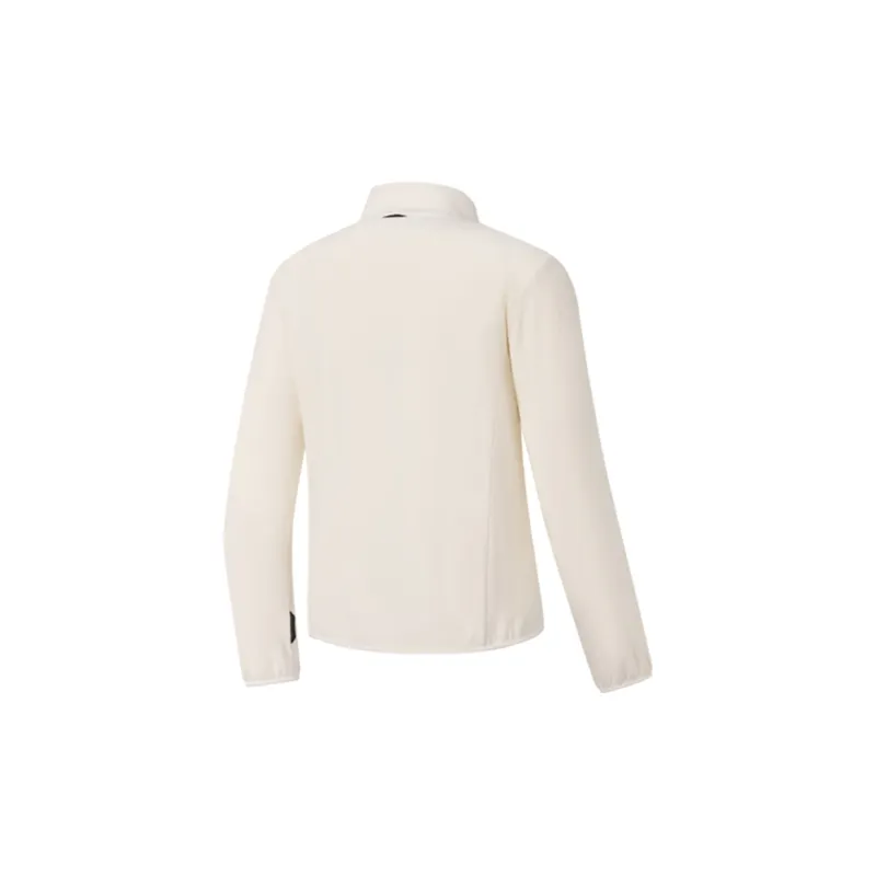 QIAODAN Mountain God Series Windbreaker Jackets Women's Cream White/Birch Wood-5