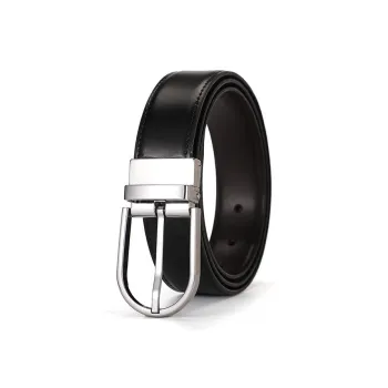 ASTAR HADES Business Casual Pin Buckle Formal Suit Trouser Cow Leather Leather Belts Men's Width: 3.5cm