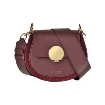Le Parmentier Calfskin Suede Saddle Bag Crossbody Shoulder Bag Regular Women's Deep Cherry