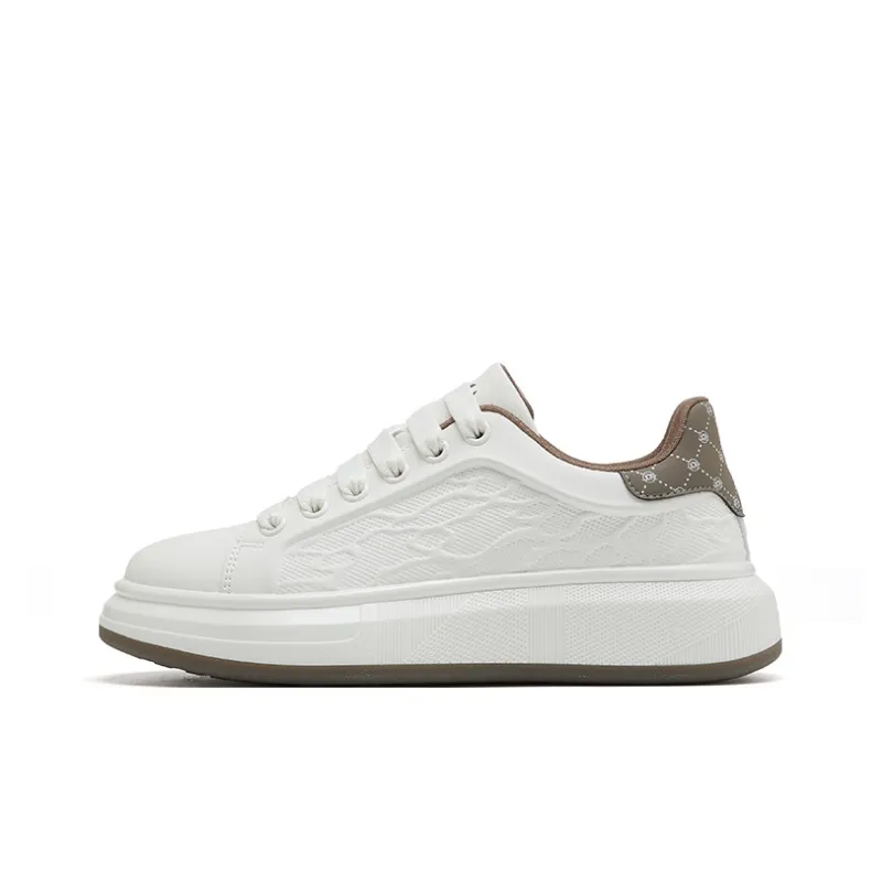 JOSINY Lightweight And Breathable Low Top Attractive And Versatile Skateboard Shoes, White Sneakers Unisex-0