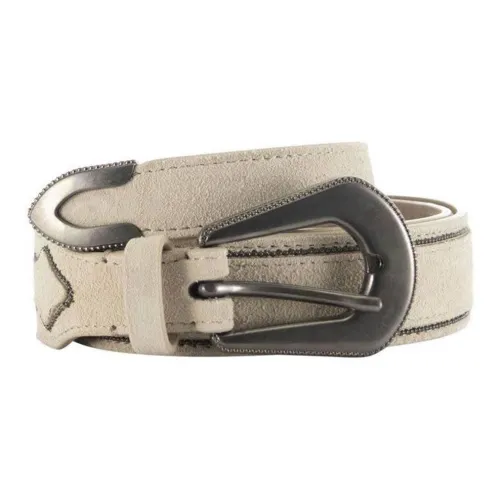 Brunello Cucinelli Leather Belts Women's White