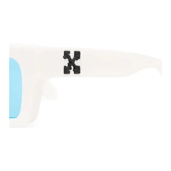 OFF-WHITE Acetate Irregular Shape Sunglasses Women's White-2