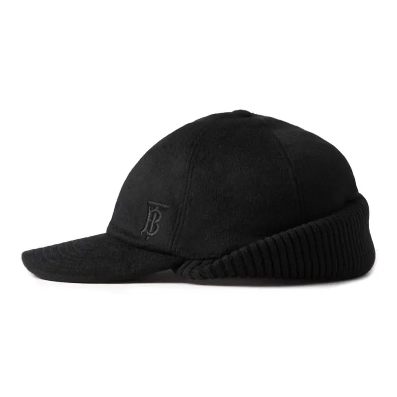 Burberry Monogram motif Cashmere Baseball Cap-3