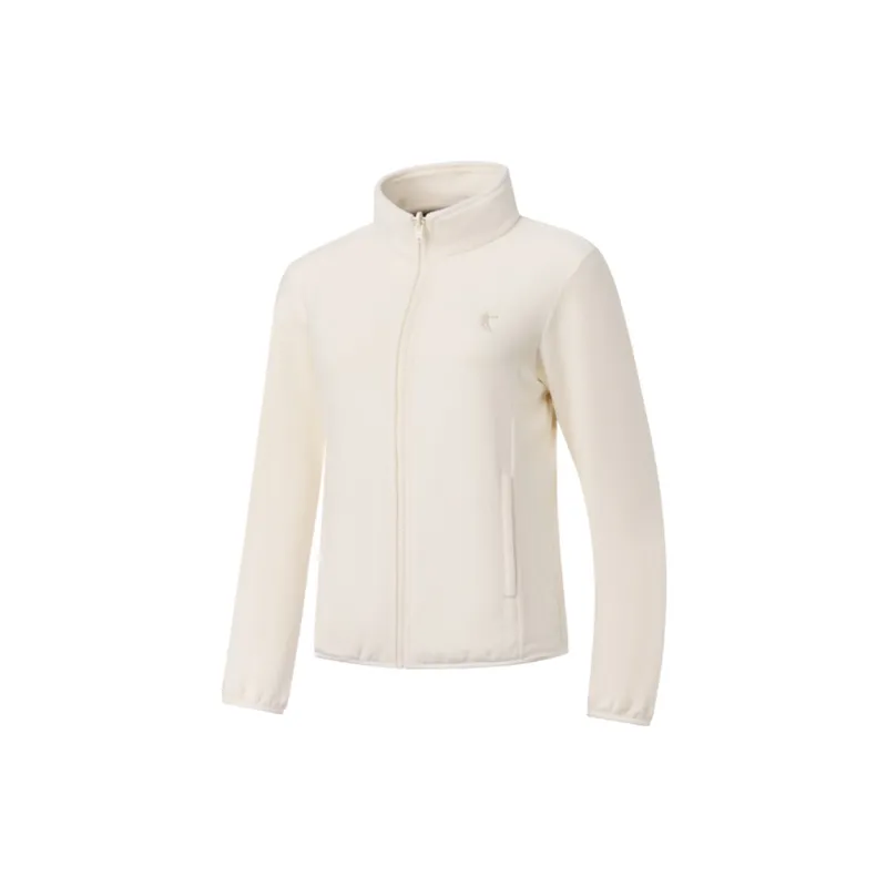QIAODAN Mountain God Series Windbreaker Jackets Women's Cream White/Birch Wood-4