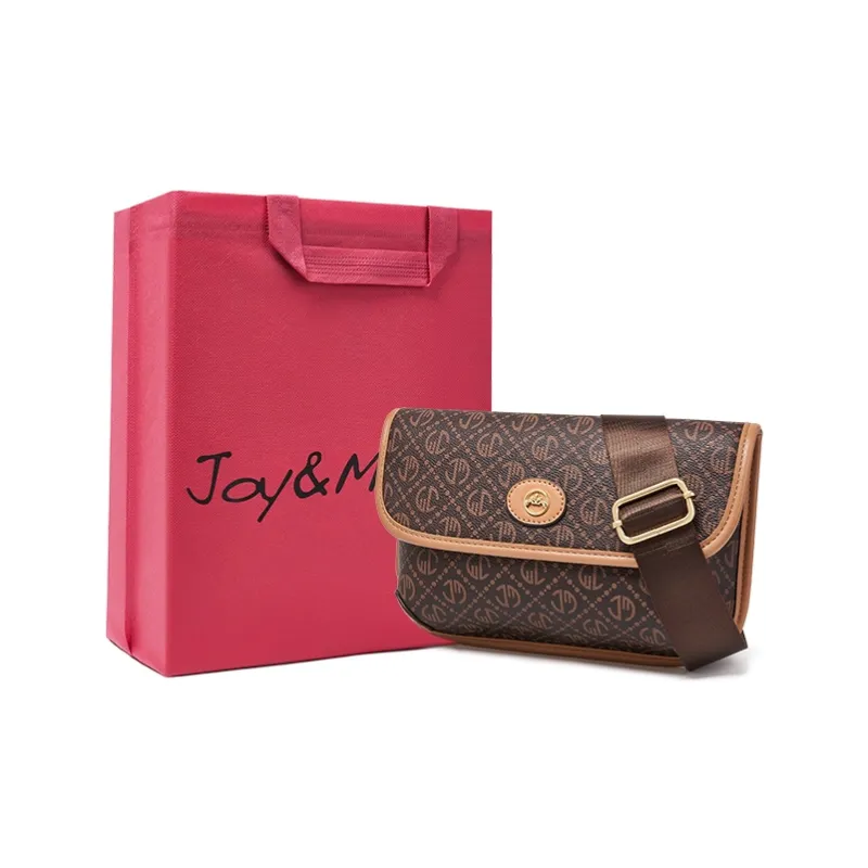 Joy&Mario PVC Shoulder Bag Regular Women's Ecru/Rock Brown/Coffee-8