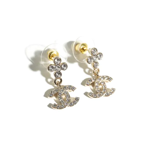 CHANEL Earrings Women's Champagne Gold