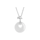 S 925 Sterling Silver Three Lives with Apricot Safe Lock Necklaces (Silver)