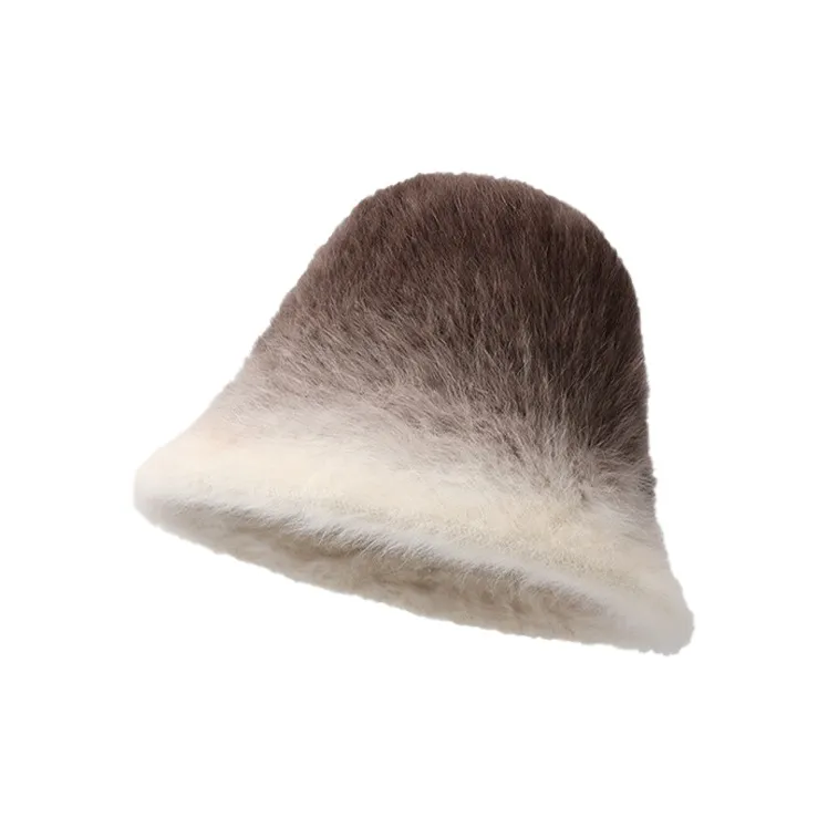 AAJF Rabbit Fur Bucket Hats Women's-3