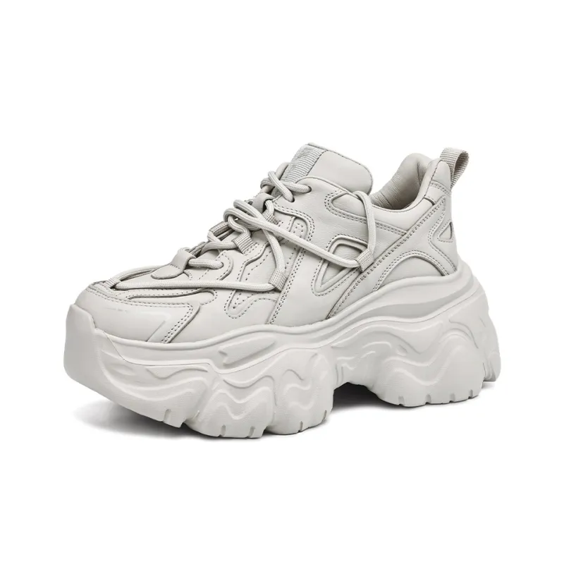 Rosa Bianca Breathable Lightweight Height Increasing Low Top Chunky Sneakers Women's-7