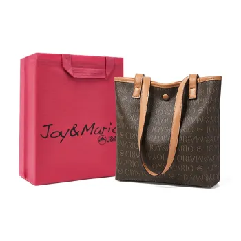Joy&Mario PVC Lightweight Casual Commute Shoulder Bag Regular Women's Cocoa Coffee/Ecru/Honey Pomelo Yellow