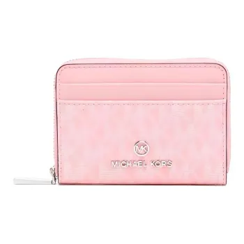 MICHAEL KORS Jet Set Charm Series Calfskin Coin Purses Wallets Women's Pink