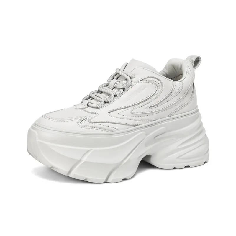 Rosa Bianca Wear-Resistant Breathable Height Increasing Low-Top Chunky Sneakers Women's-1