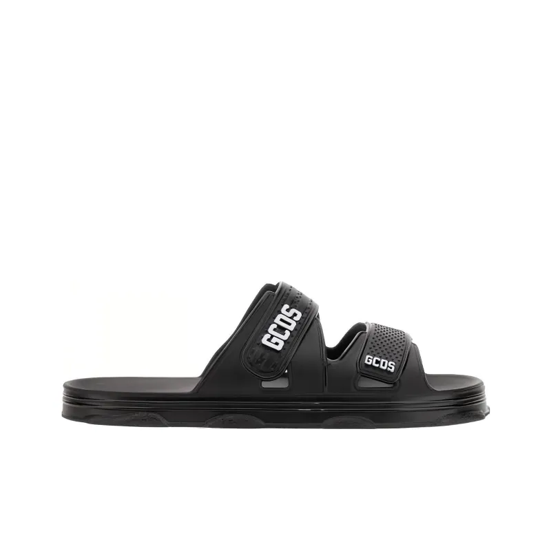 GCDS Logo Embossed Slip-On Sandals-1