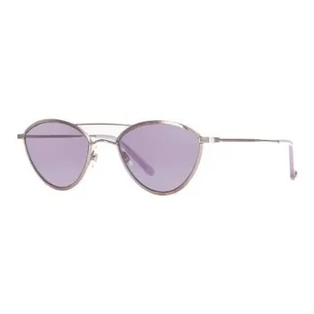 GARRETT LEIGHT Acetate Aviator Sunglasses Women's Silver