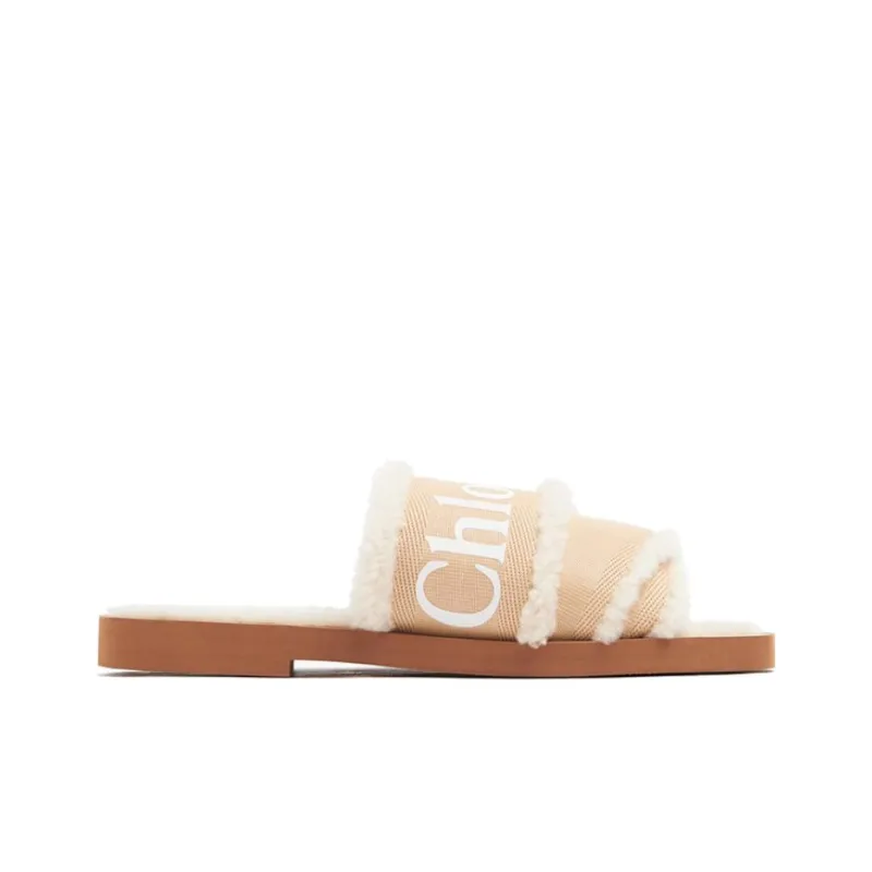Chloe Slide Slippers Women's Beige-1
